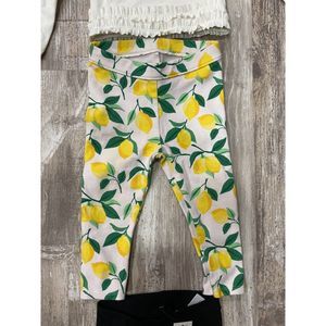 Janie & Jack Lemon Leggings Size 12-18 months.
